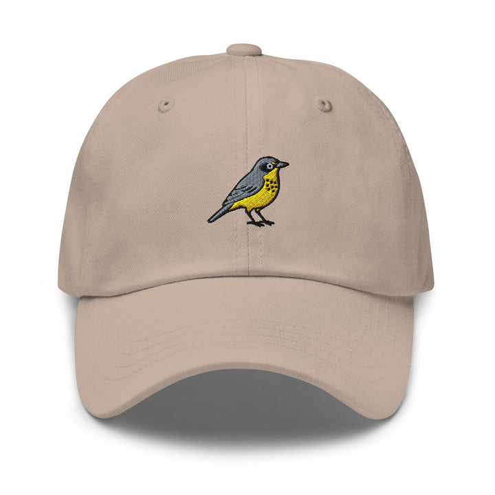 Canada Warbler Embroidered Dad Cap: Chino Cotton Twill Adjustable Unisex Hat