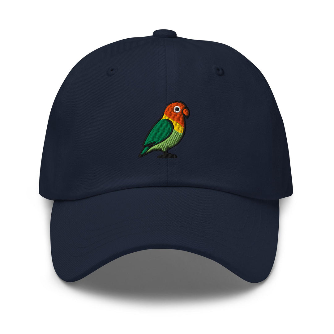 Lovebird Embroidered Dad Cap: Chino Cotton Twill Adjustable Unisex Hat