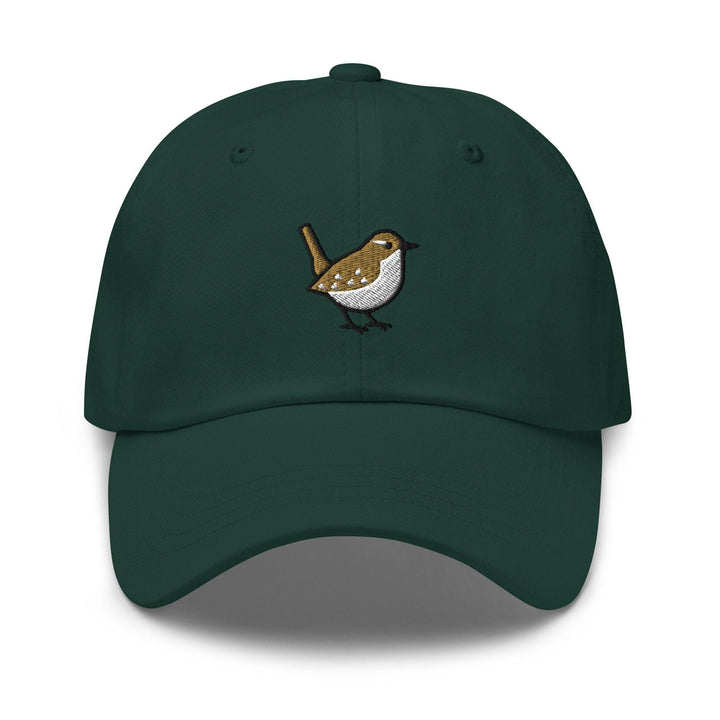 Winter Wren Embroidered Dad Cap: Chino Cotton Twill, Adjustable Unisex Hat