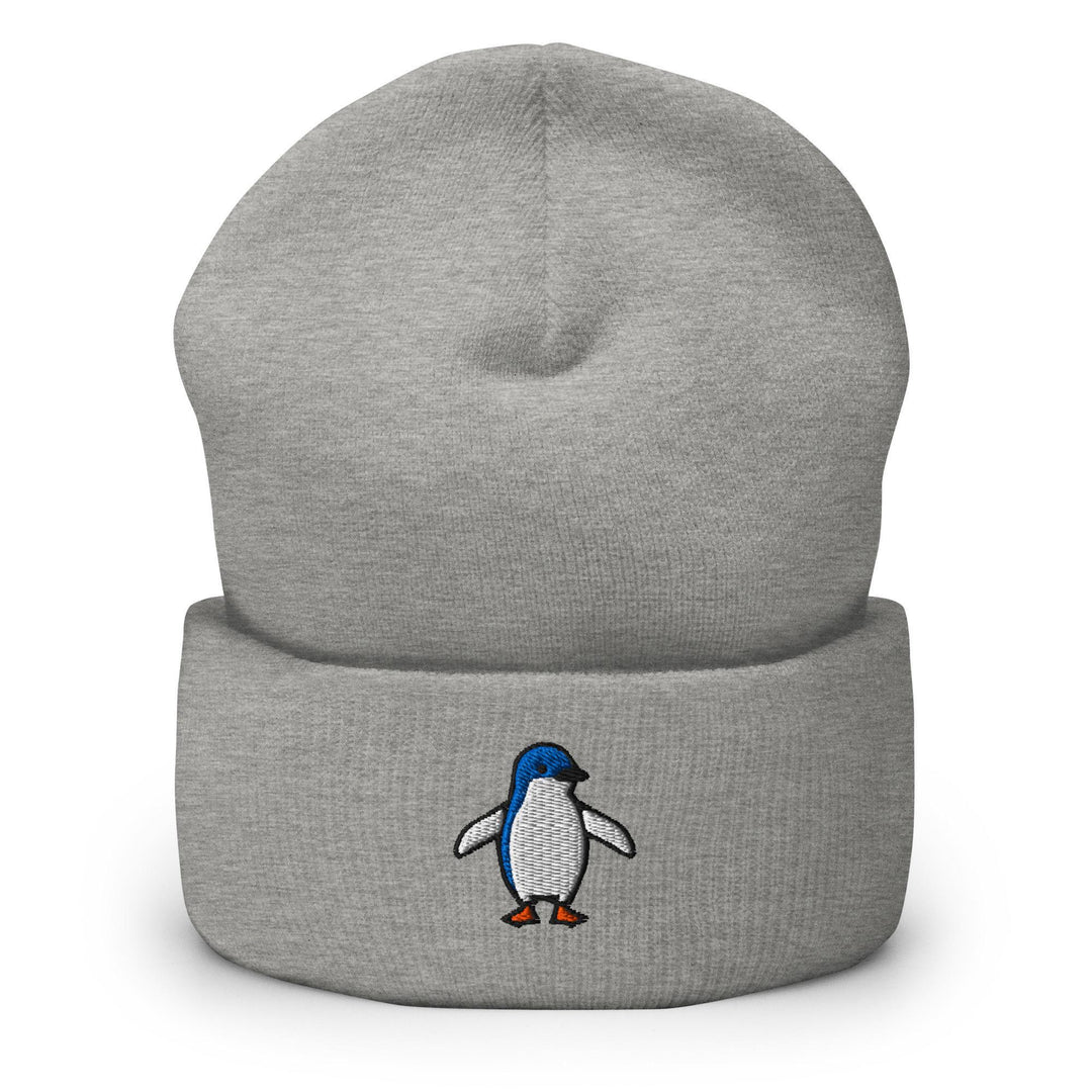 Little Fairy Penguin Embroidered Cuffed Beanie: Cozy Unisex Winter Cap