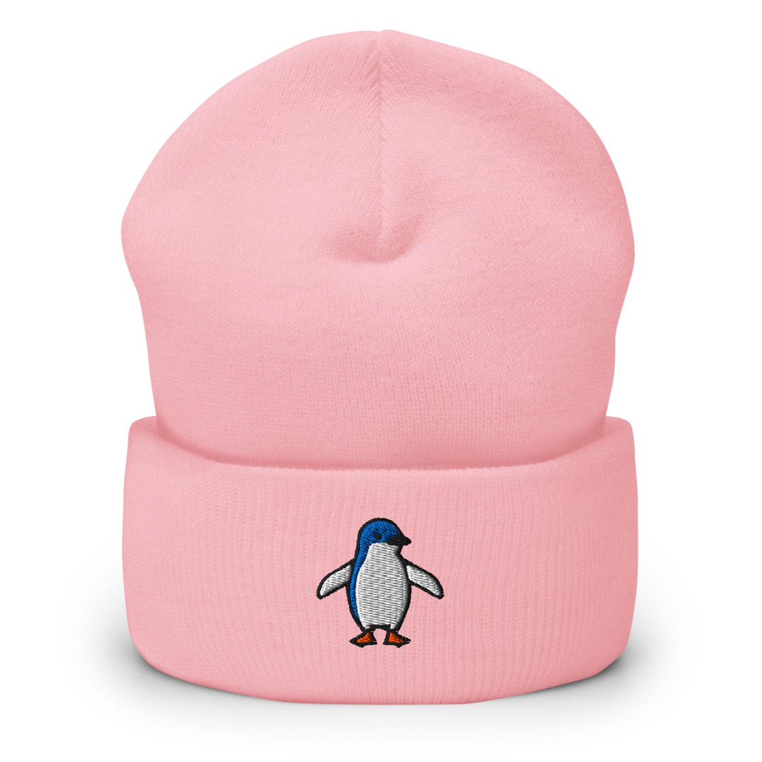 Little Fairy Penguin Embroidered Cuffed Beanie: Cozy Unisex Winter Cap