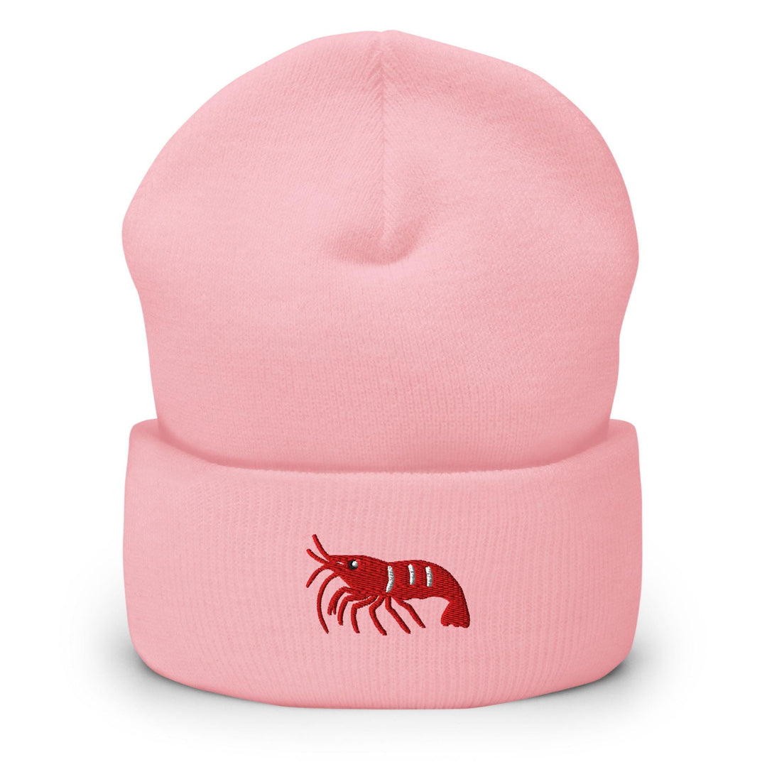 Cherry Shrimp Neocaridina davidi Embroidered Cuffed Beanie: Cozy Unisex Winter Cap