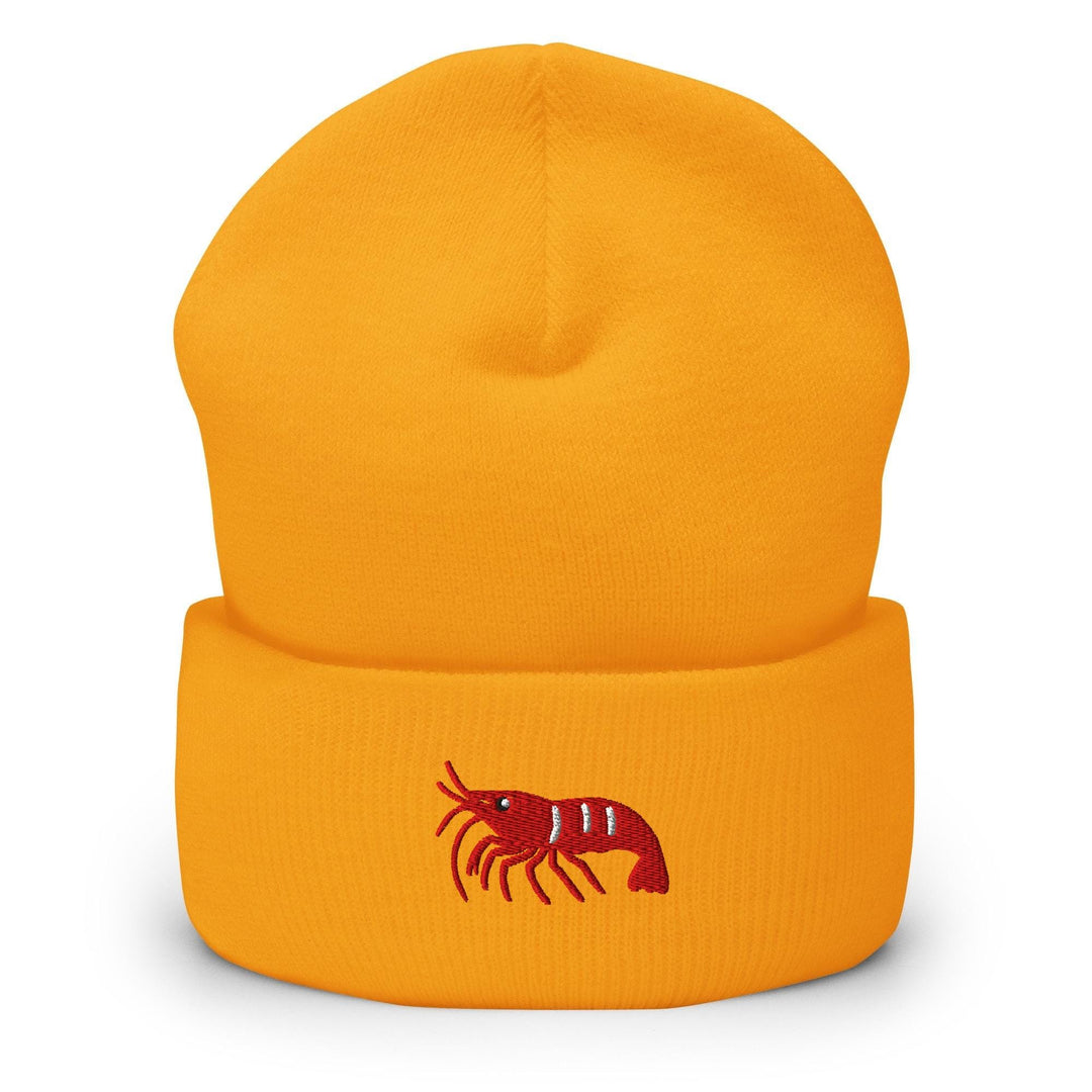 Cherry Shrimp Neocaridina davidi Embroidered Cuffed Beanie: Cozy Unisex Winter Cap