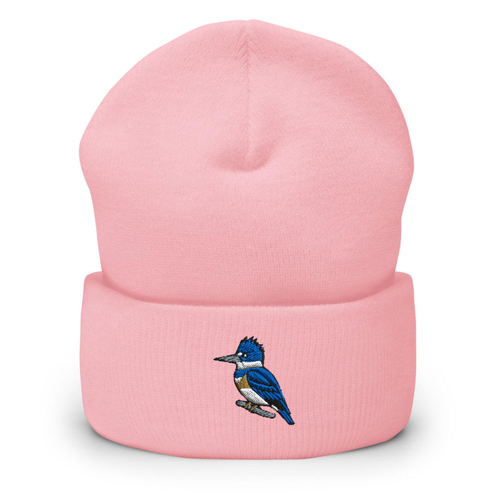 Belted Kingfisher Embroidered Cuffed Beanie: Cozy Unisex Winter Cap