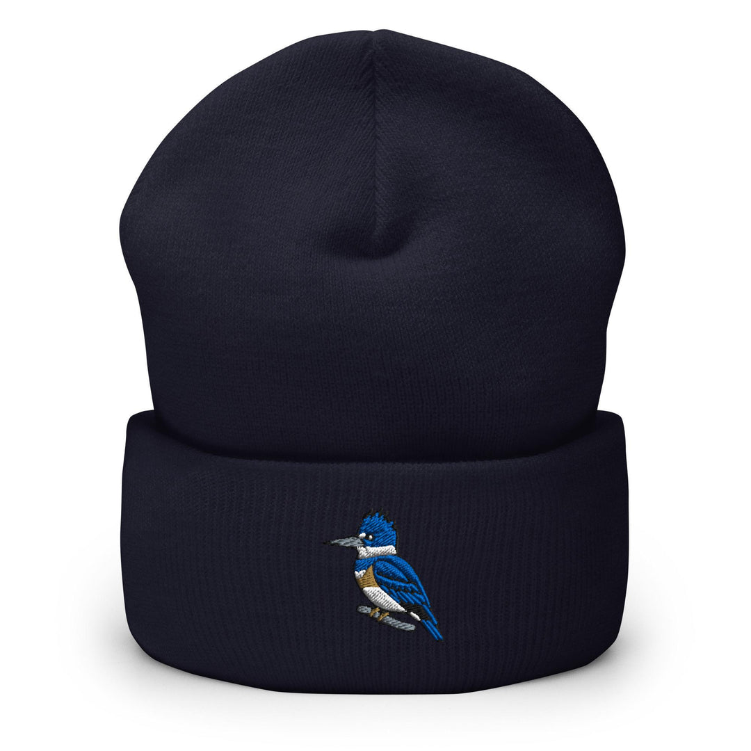 Belted Kingfisher Embroidered Cuffed Beanie: Cozy Unisex Winter Cap