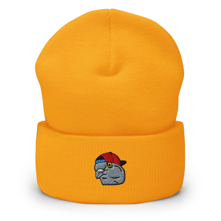 Scumbag Pigeon Embroidered Cuffed Beanie: Cozy Unisex Winter Cap