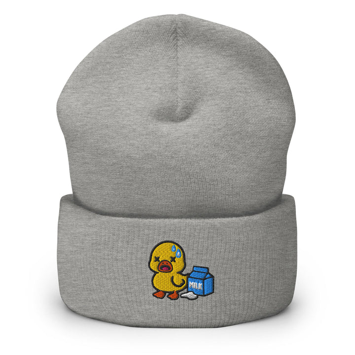 Lactose Intolerant Duck Embroidered Cuffed Beanie: Cozy Unisex Winter Cap