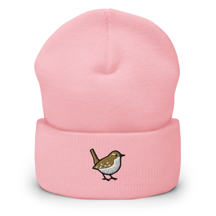 Winter Wren Embroidered Cuffed Beanie: Cozy Unisex Winter Cap
