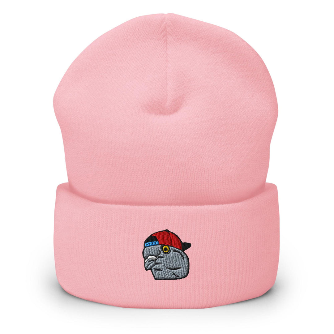 Scumbag Pigeon Embroidered Cuffed Beanie: Cozy Unisex Winter Cap