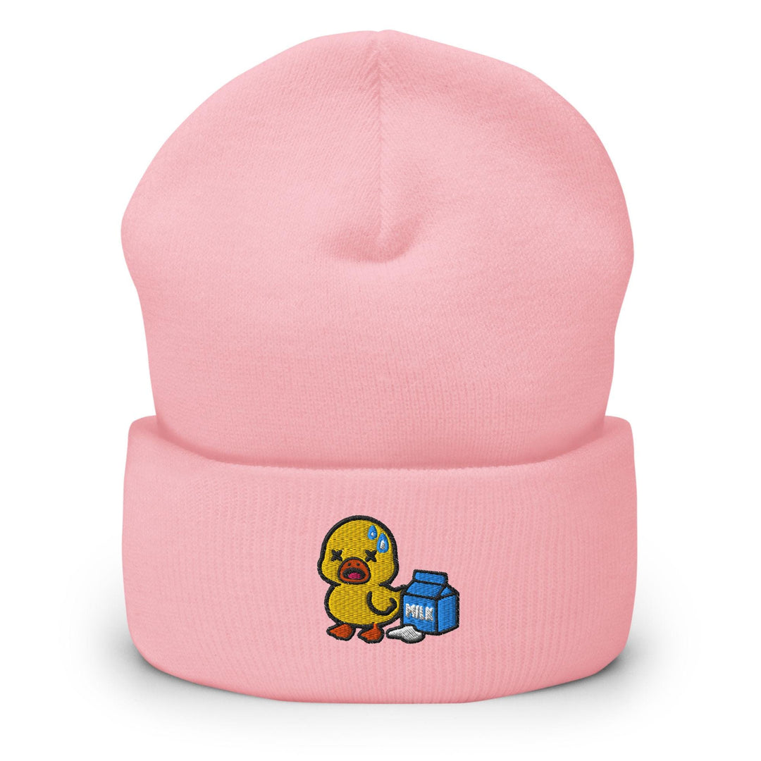 Lactose Intolerant Duck Embroidered Cuffed Beanie: Cozy Unisex Winter Cap