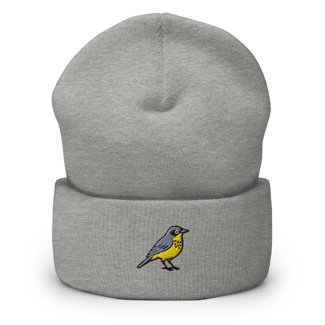 Canada Warbler Embroidered Cuffed Beanie: Cozy Unisex Winter Cap