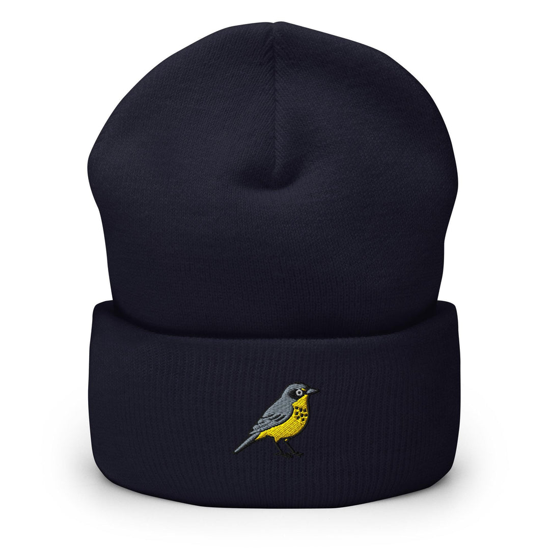 Canada Warbler Embroidered Cuffed Beanie: Cozy Unisex Winter Cap