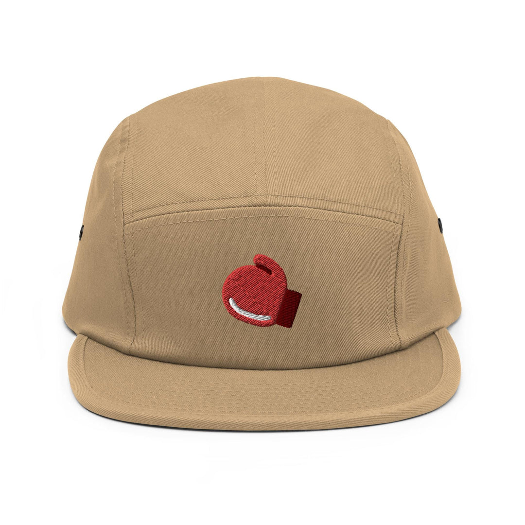 Boxing GloveEmbroidered 5‑Panel Cotton Camper Cap: Adjustable Fit