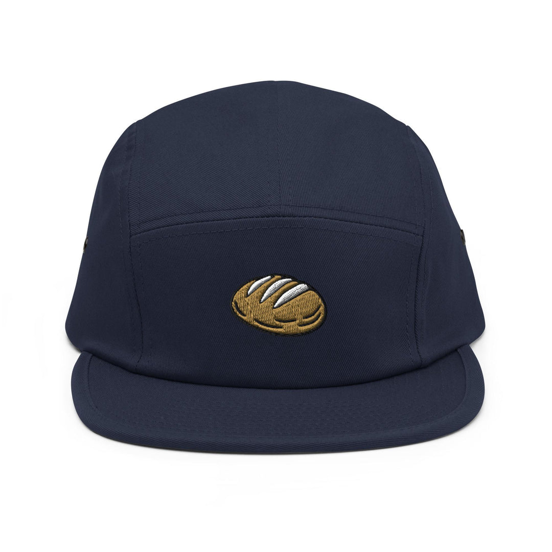 Sourdough Bread Embroidered 5‑Panel Cotton Camper Cap: Adjustable Fit