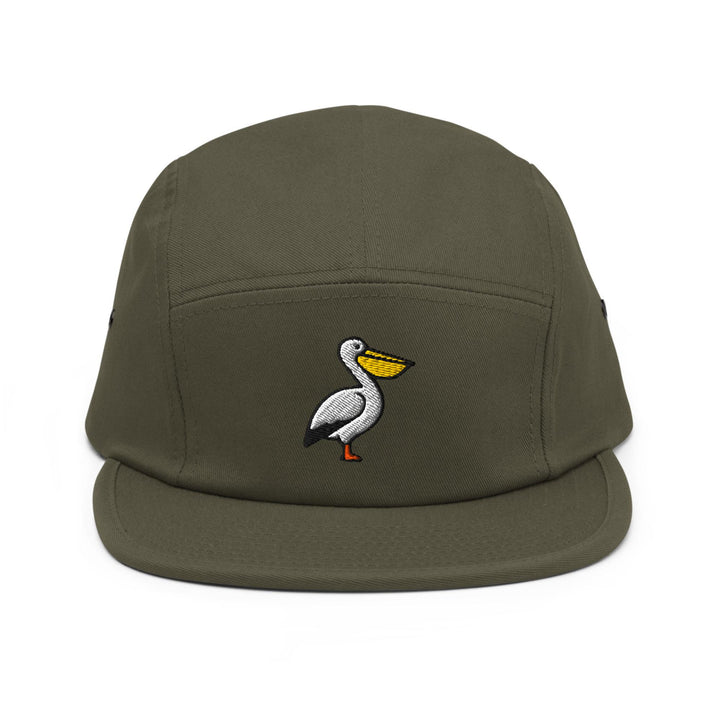 Pelican Embroidered 5‑Panel Cotton Camper Cap: Adjustable Fit