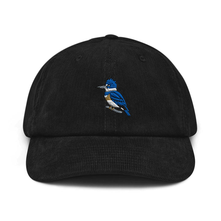 Belted Kingfisher Embroidered Cotton Corduroy Hat: Adjustable Fit