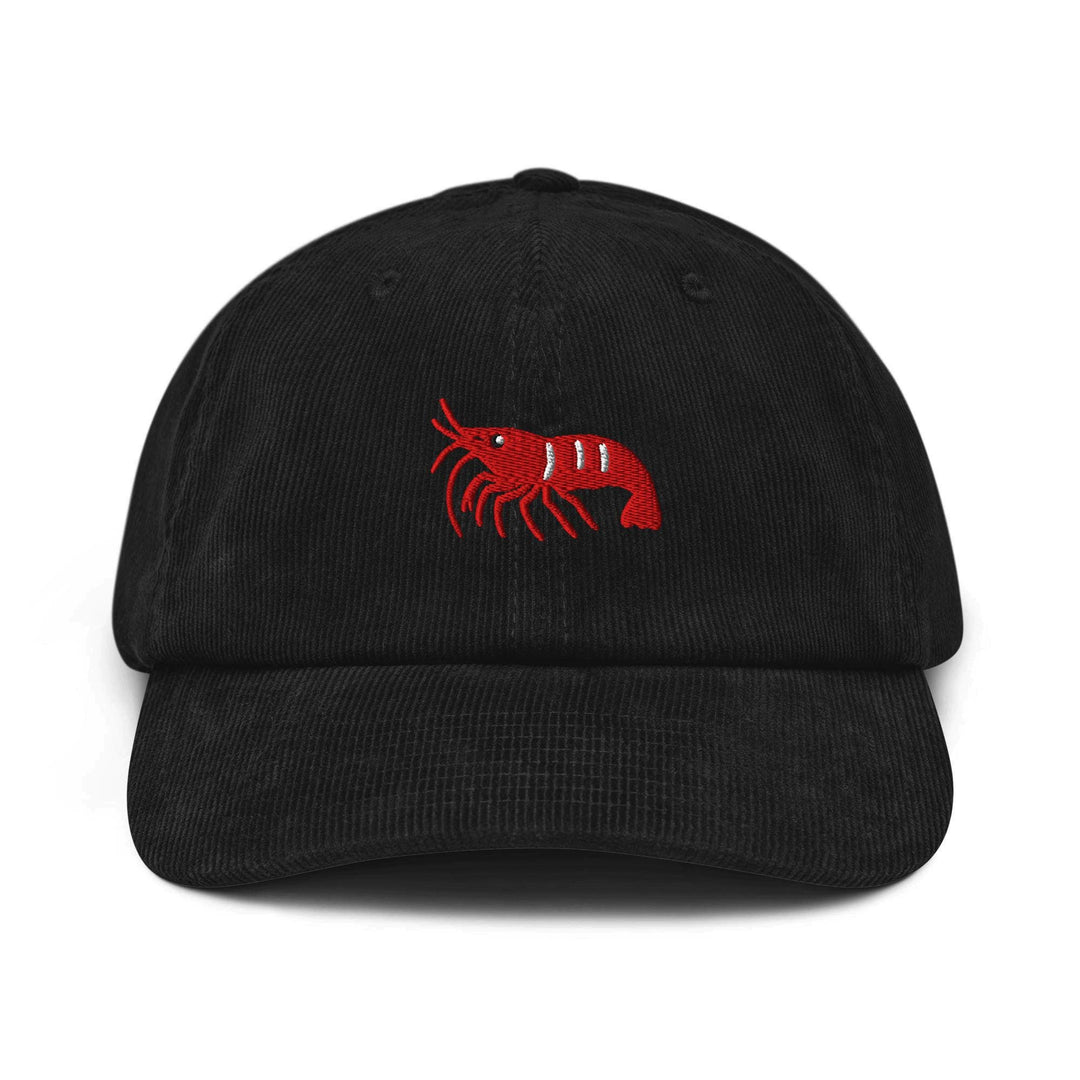 Cherry Shrimp Neocaridina davidi Embroidered Cotton Corduroy Hat: Adjustable Fit
