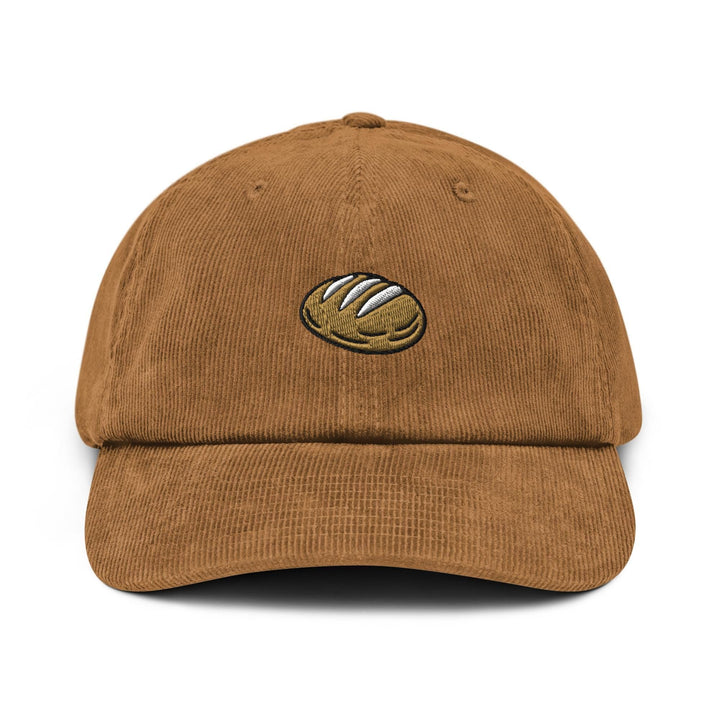 Sourdough Bread Embroidered Cotton Corduroy Hat: Adjustable Fit