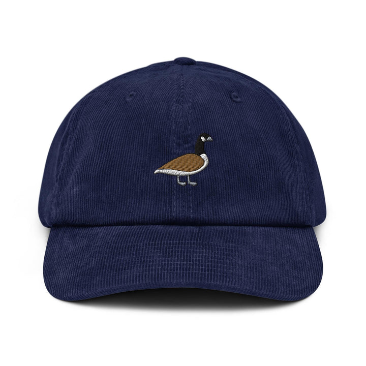 Branta Canadensis Canadian Waterfowl Embroidered Cotton Corduroy Hat: Adjustable Fit