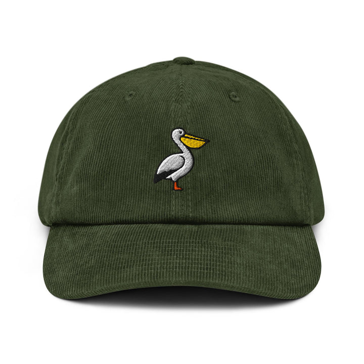 Pelican Embroidered Cotton Corduroy Hat: Adjustable Fit