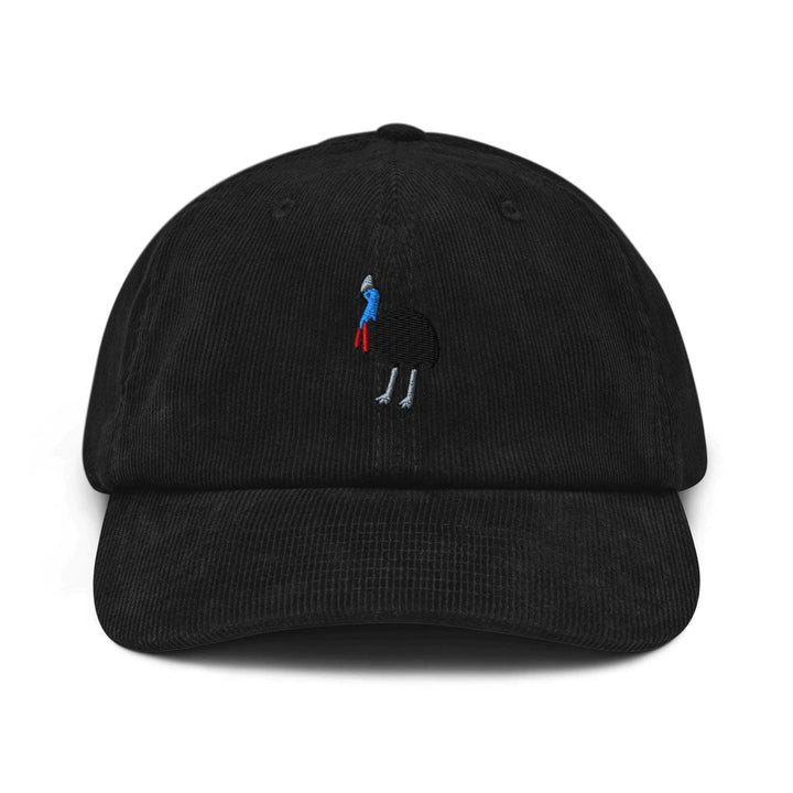 Southern Cassowary Embroidered Cotton Corduroy Hat: Adjustable Fit
