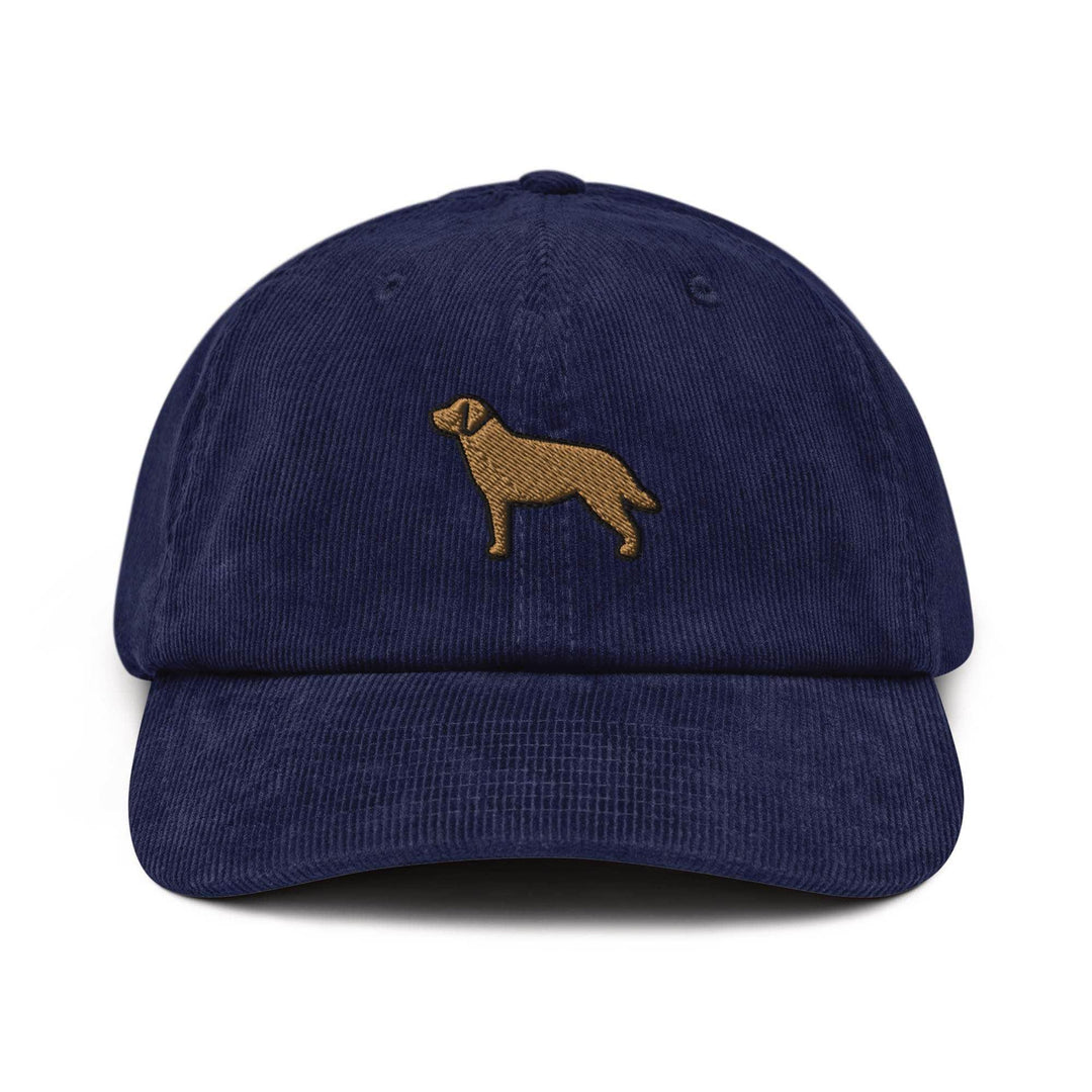 Labrador Retriever Embroidered Cotton Corduroy Hat: Adjustable Fit