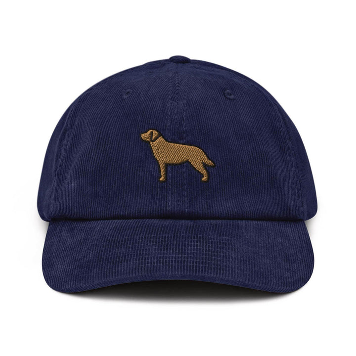 Labrador Retriever Embroidered Cotton Corduroy Hat: Adjustable Fit