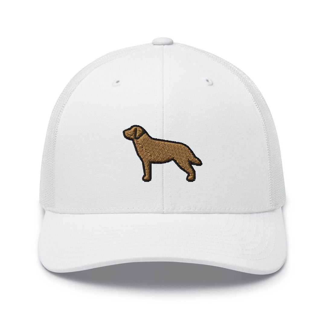 Labrador Retriever Embroidered Trucker Hat: Structured Retro Cap with Mesh Back