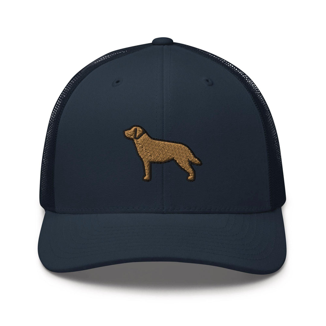 Labrador Retriever Embroidered Trucker Hat: Structured Retro Cap with Mesh Back