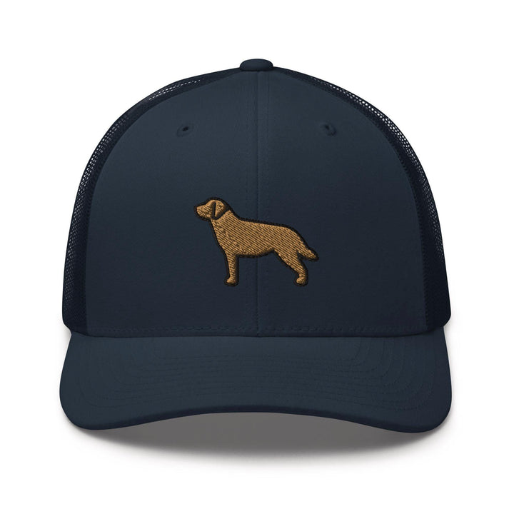 Labrador Retriever Embroidered Trucker Hat: Structured Retro Cap with Mesh Back