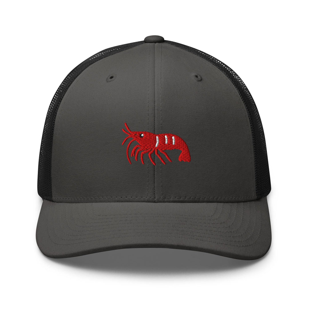 Cherry Shrimp Neocaridina davidi Embroidered Trucker Hat: Structured Retro Cap with Mesh Back