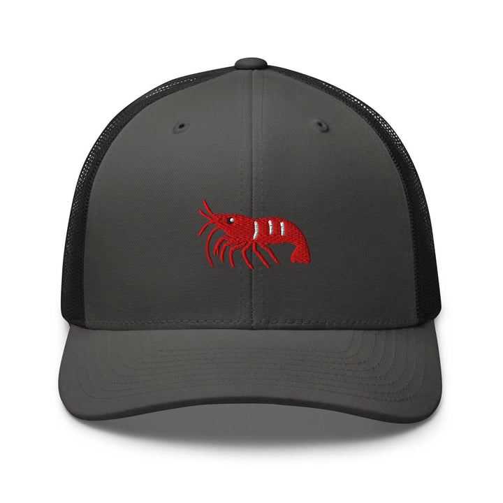 Cherry Shrimp Neocaridina davidi Embroidered Trucker Hat: Structured Retro Cap with Mesh Back