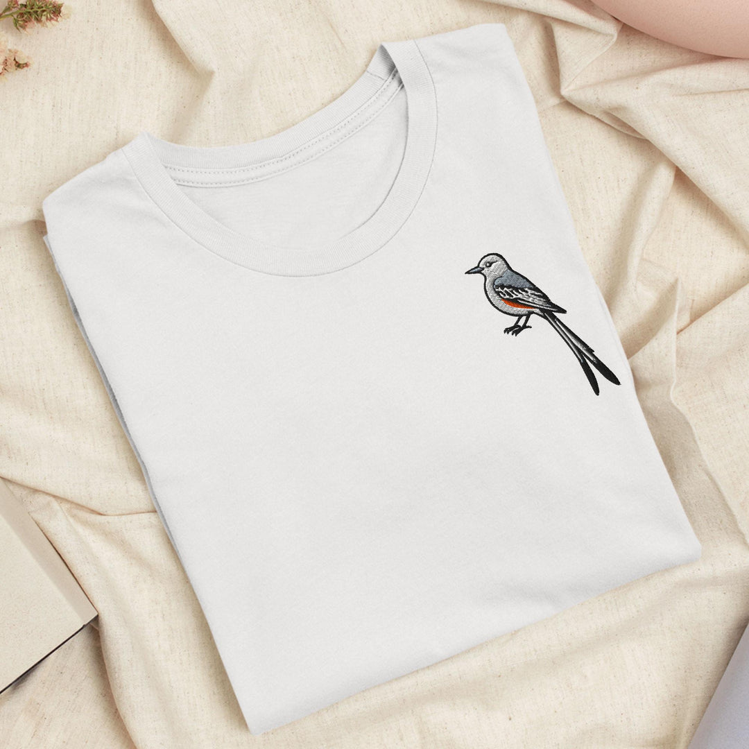 Oklahoma Scissortail Embroidered T-Shirt: Lightweight Cotton, Unisex Fit