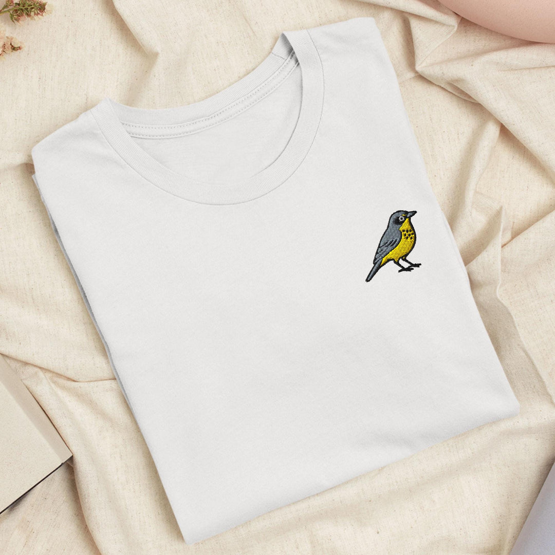 Canada Warbler Embroidered T-Shirt: Lightweight Cotton, Unisex Fit