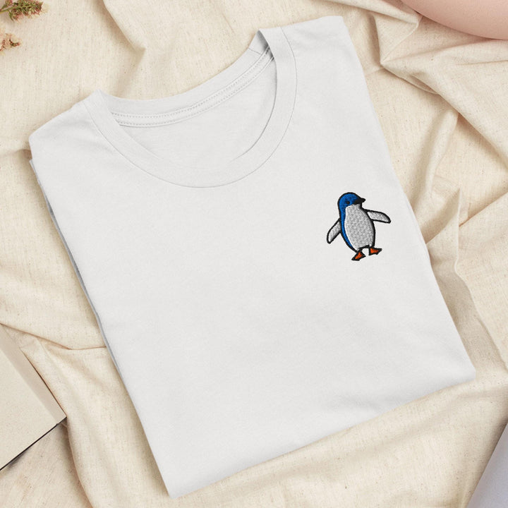 Little Fairy Penguin Embroidered T-Shirt: Lightweight Cotton, Unisex Fit