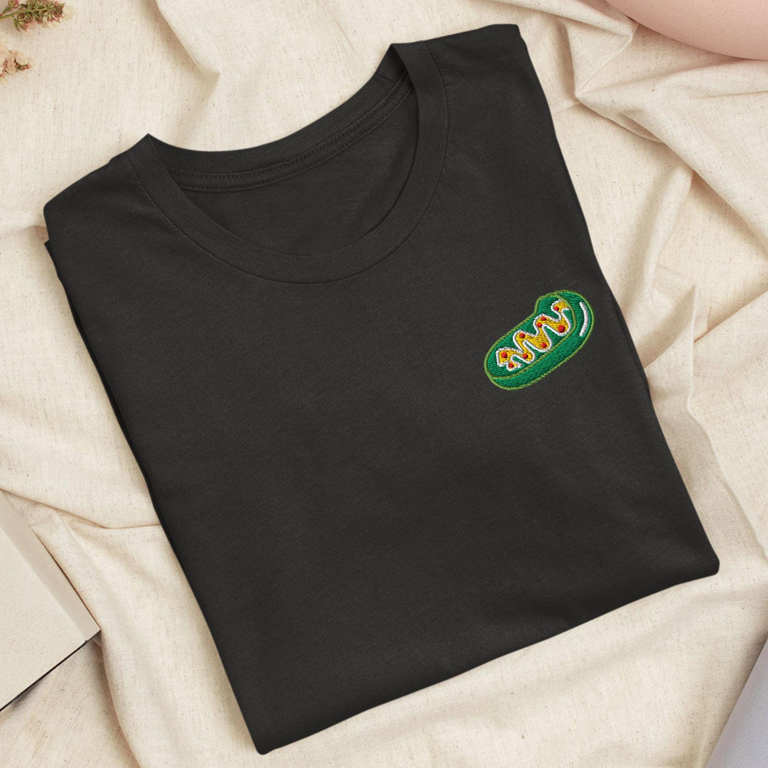 Mitochondrion Embroidered T-Shirt: Lightweight Cotton, Unisex Fit
