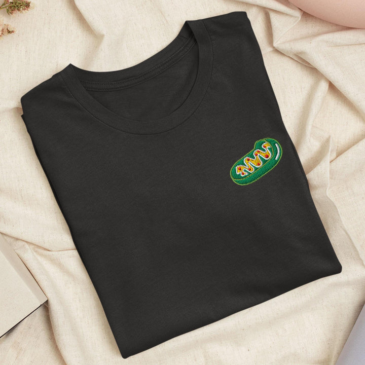 Mitochondrion Embroidered T-Shirt: Lightweight Cotton, Unisex Fit