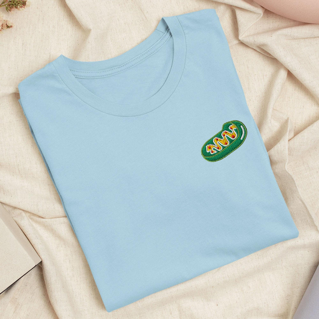Mitochondrion Embroidered T-Shirt: Lightweight Cotton, Unisex Fit