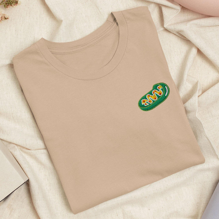 Mitochondrion Embroidered T-Shirt: Lightweight Cotton, Unisex Fit