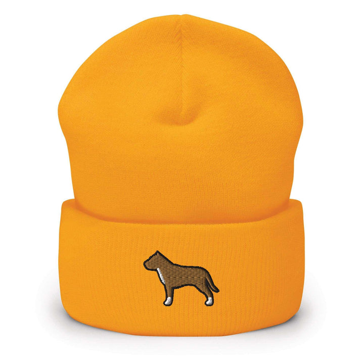 American Pit Bull TerrierEmbroidered Cuffed Beanie: Cozy Unisex Winter Cap