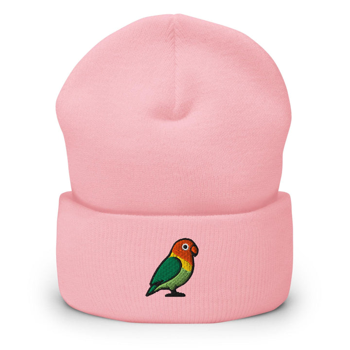 Lovebird Embroidered Cuffed Beanie: Cozy Unisex Winter Cap