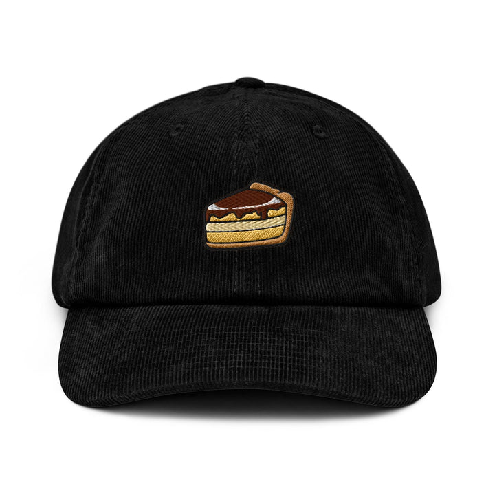 Classic Pie Desserts Embroidered Cotton Corduroy Hat: Adjustable Fit