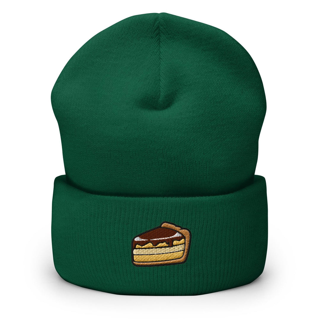 Classic Pie Desserts Embroidered Cuffed Beanie: Cozy Unisex Winter Cap