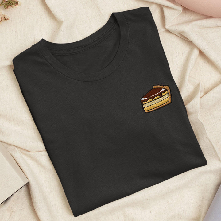 Classic Pie Desserts Embroidered T-Shirt: Lightweight Cotton, Unisex Fit