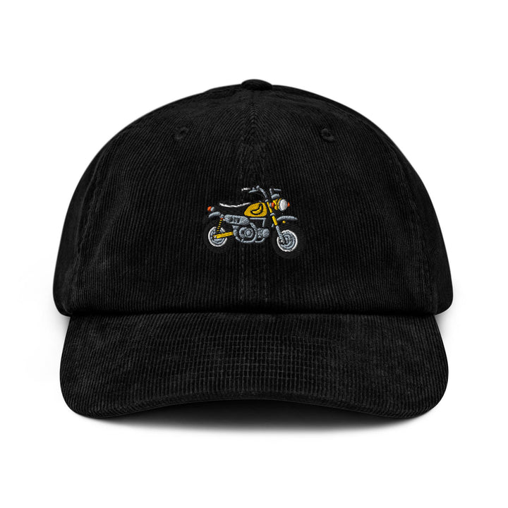 Chimp Mini Japanese Motorcycle Embroidered Cotton Corduroy Hat: Adjustable Fit