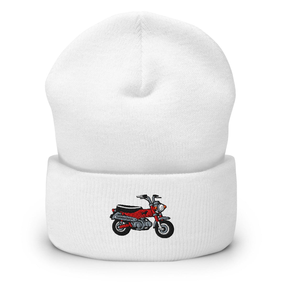 Max Mini Japanese Motorcycle Embroidered Cuffed Beanie: Cozy Unisex Winter Cap