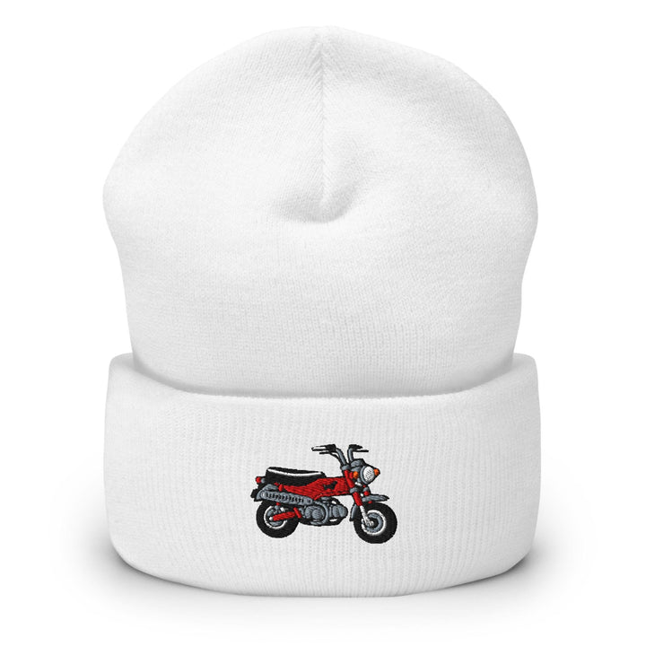 Max Mini Japanese Motorcycle Embroidered Cuffed Beanie: Cozy Unisex Winter Cap