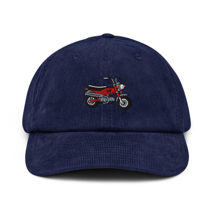 Max Mini Japanese Motorcycle Embroidered Cotton Corduroy Hat: Adjustable Fit