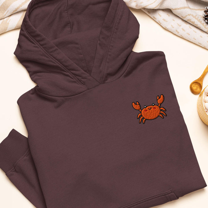 Dungeness Crab Embroidered Hoodie: Heavy Blend Cotton-Poly, Unisex Fit