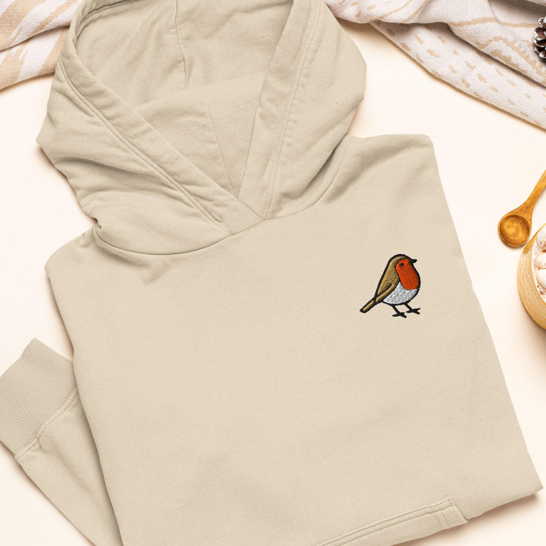 European Robin Embroidered Hoodie: Heavy Blend Cotton-Poly, Unisex Fit